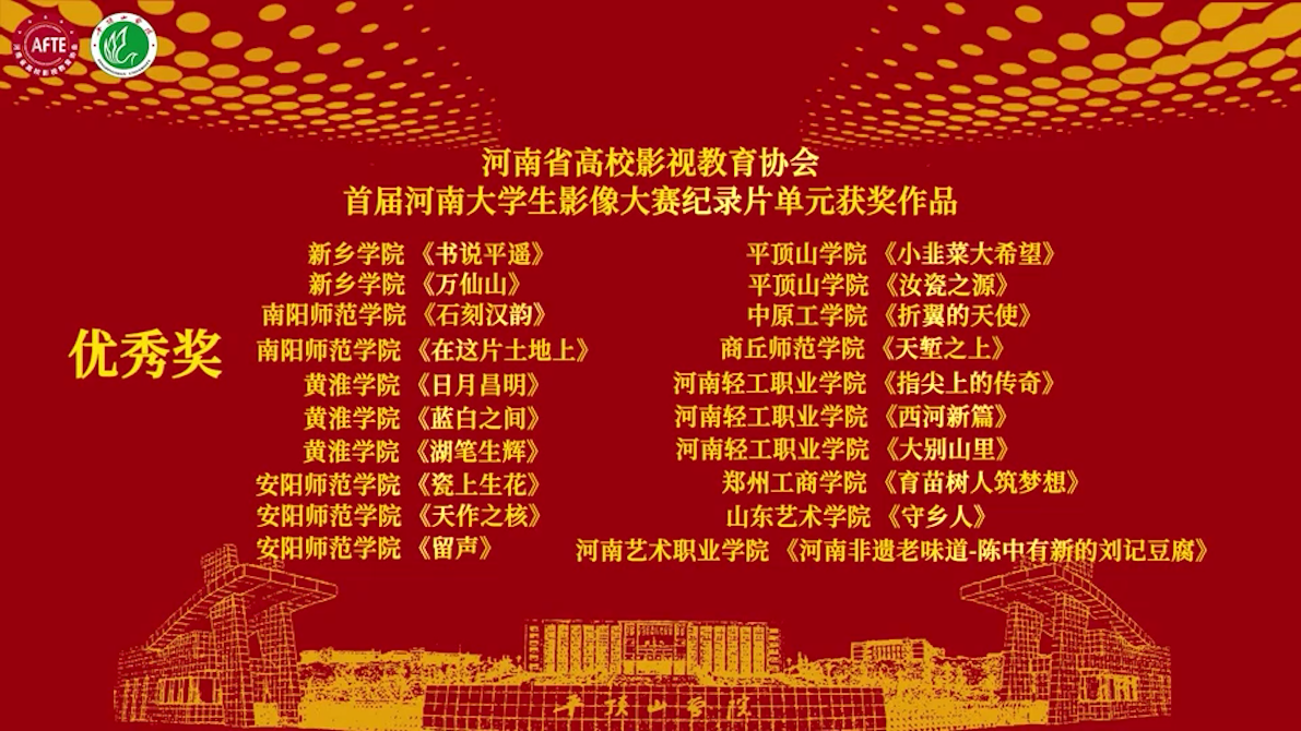 喜报：我校学子在首届河南省大学生影像大赛纪录片单元荣获佳绩